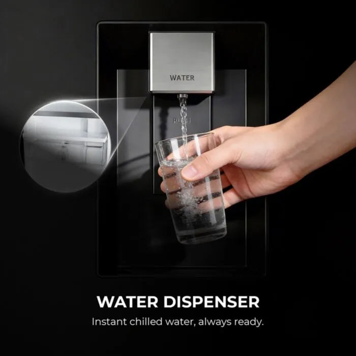 Haier 585l Black Side By Side Fridge - HRF-768VNWGBL