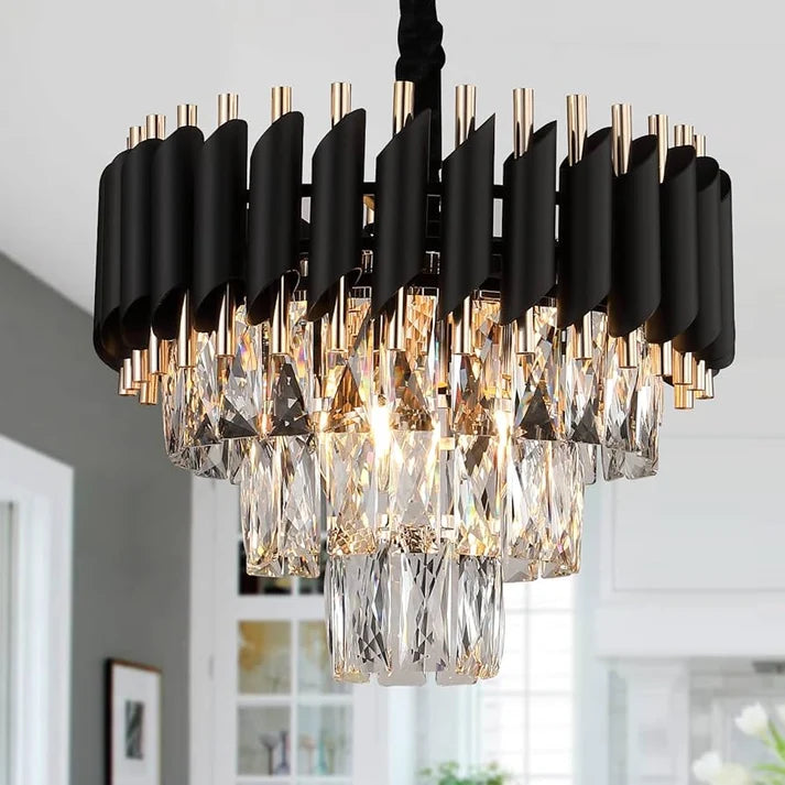 Vintage style LED crystal pendant light BQ-D465