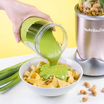 Nutribullet Blender 900 Series - 4 Piece Set - Powerful 24,000 RPM Personal Blender & Smoothie Maker - 900W - Includes 700ml Cup & Flip Top To-Go Lid, Crush Ice, Frozen Fruit & Nuts - Champagne