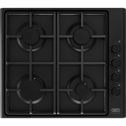 Defy 60cm Black Gas Hob - DHG132