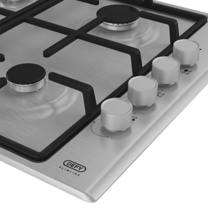 Defy Slimline Gas Hob Side Control Stainless Steel - DHG133