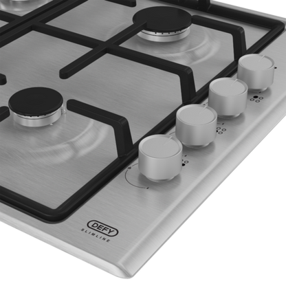 Defy Slimline Gas Hob Side Control Stainless Steel - DHG133