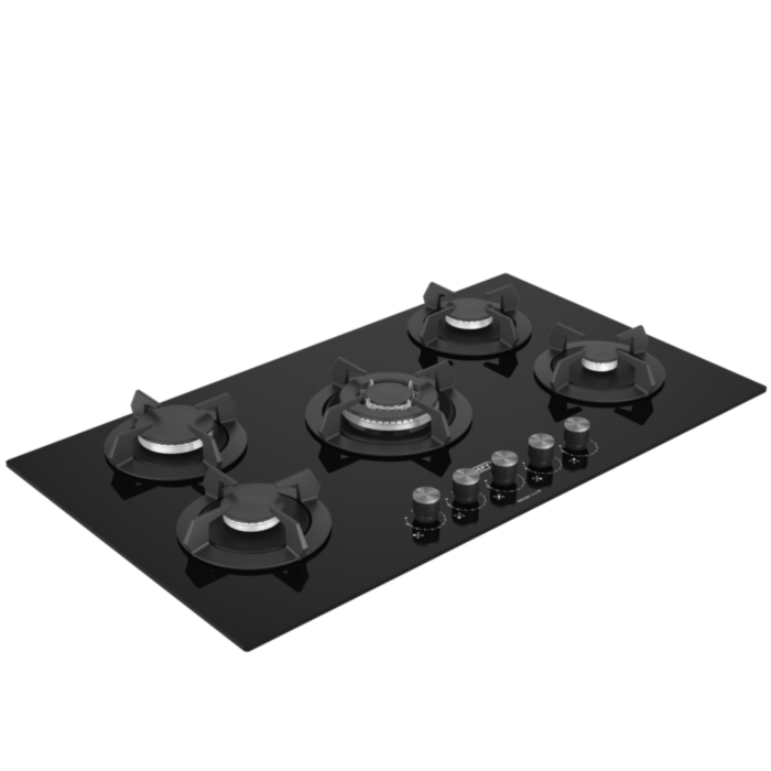 Defy 90cm Black Gas on Glass Hob - DHG905