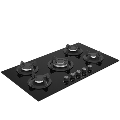 Defy 90cm Black Gas on Glass Hob - DHG905