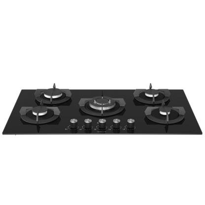 Defy 90cm Black Gas on Glass Hob - DHG905