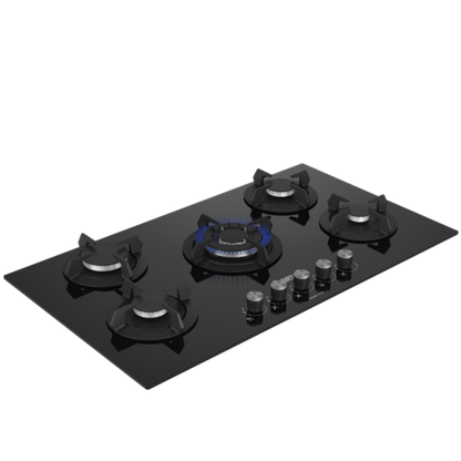 Defy 90cm Black Gas on Glass Hob - DHG905