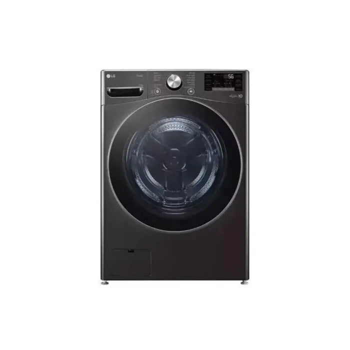 LG 21kg Black Steel Front Loader Washing Machine - F0P2CYV2E