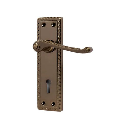 Georgian Door Handle, Antique Brass