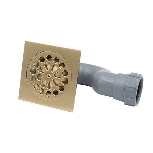 Trap Shower 100 Gio Brushed Gold Square