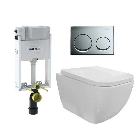 Geberit Kombo Alba W/h & Alpha 10 Round Chrome