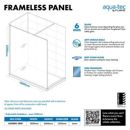 Aquatec Screen Chr 1000x2000x6mm + Stabilizer