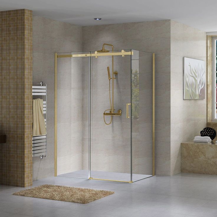 Signature Frameless Sliding 950x1250x8mm Br/gold