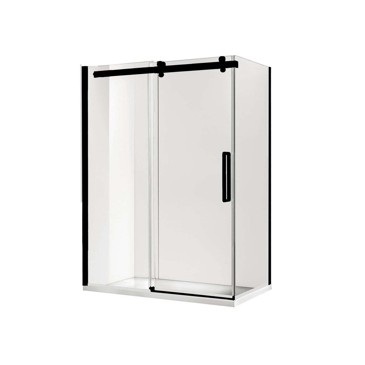 Signature Frameless Sliding 950x1250x8 Matt Black