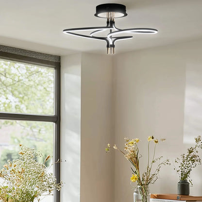 Beau Black and Gold 45W CCT LED Ceiling Light