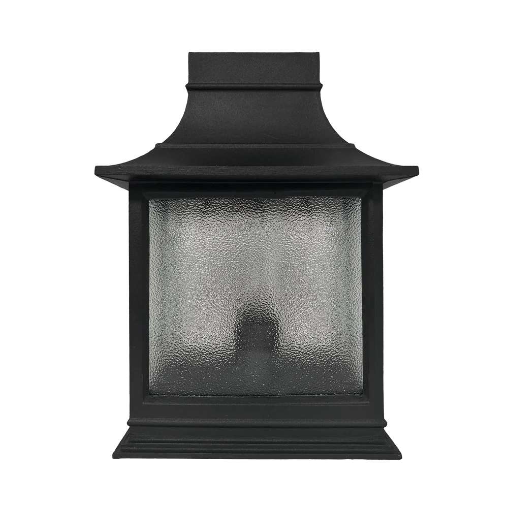 Large Westcliff Black Outdoor Wall Light with Frosted Glass