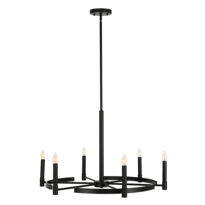 Blake Black 6 Light Chandelier