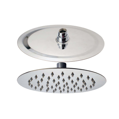 Aquaflo Aflo Chrome Shower Head S/s 200mm Slim Round