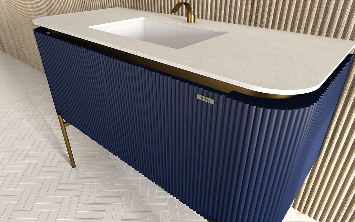 Mosaico Vero Crocky Vanity 1300mm Star Night Blue