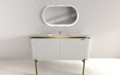 Mosaico Vero Crocky Vanity 1300mm White