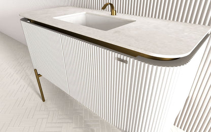 Mosaico Vero Crocky Vanity 1300mm White