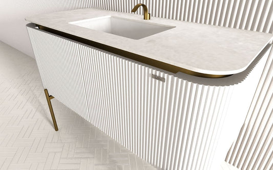 Mosaico Vero Crocky Vanity 1300mm White