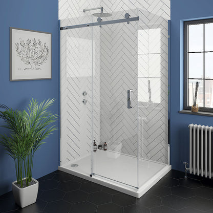 Signature Frameless Sliding 950x1250x8mm Chrome