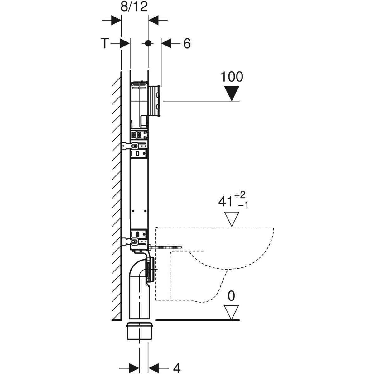 Geberit Cistern Wall Hung Sigma 8cm (110.798.00.1)