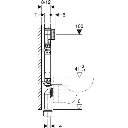 Geberit Cistern Wall Hung Sigma 8cm (110.798.00.1)