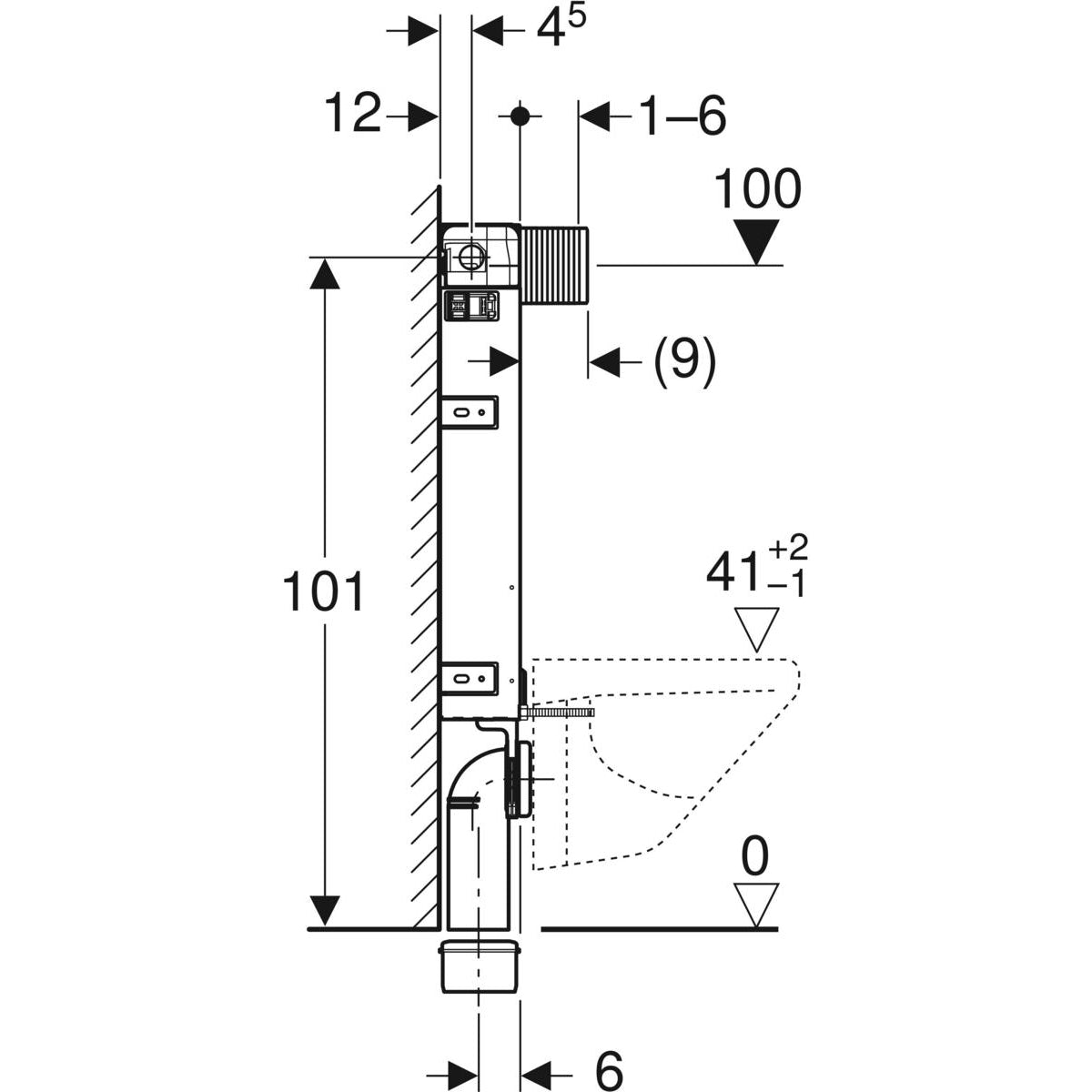 Geberit Cistern Wall Hung Alpha 12cm (110.238.00.2)