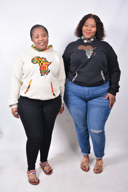 T8247 Traditional African Creame Jacket with centre Yellow, Green, Red & Black Africa Map