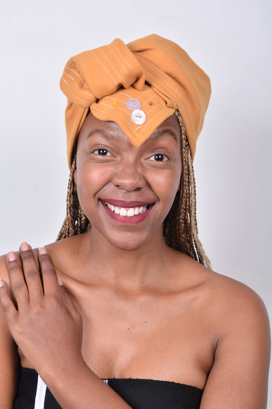 T8285 Ladies Mustard African Beaded Hearts Duke