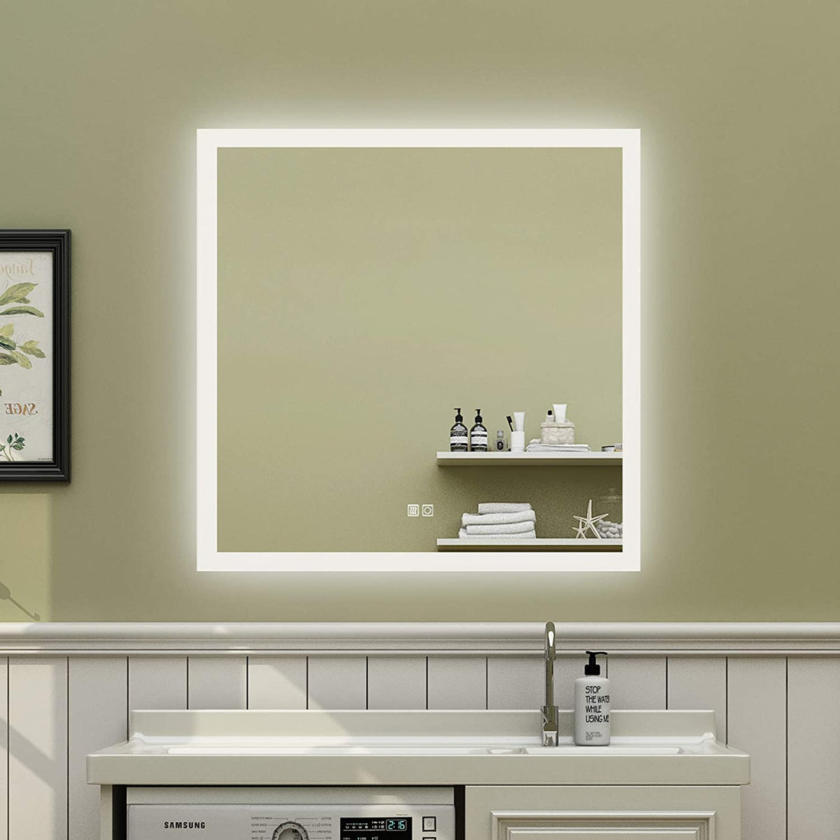 Flavio Led Mirror Dura Lux 700x700 With DE Fogger