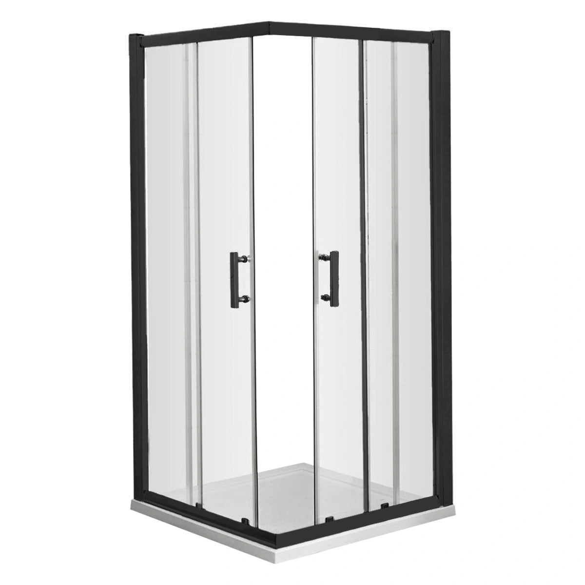 Aquatec Corner Entry 90 Matt Black 6mm Glass