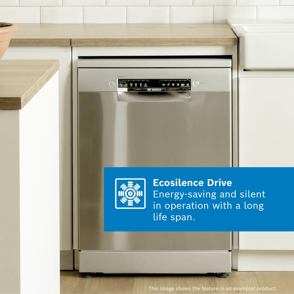 Bosch Series 4 Freestanding Dishwasher 60cm Silver-Inox - SMS45NI00Z