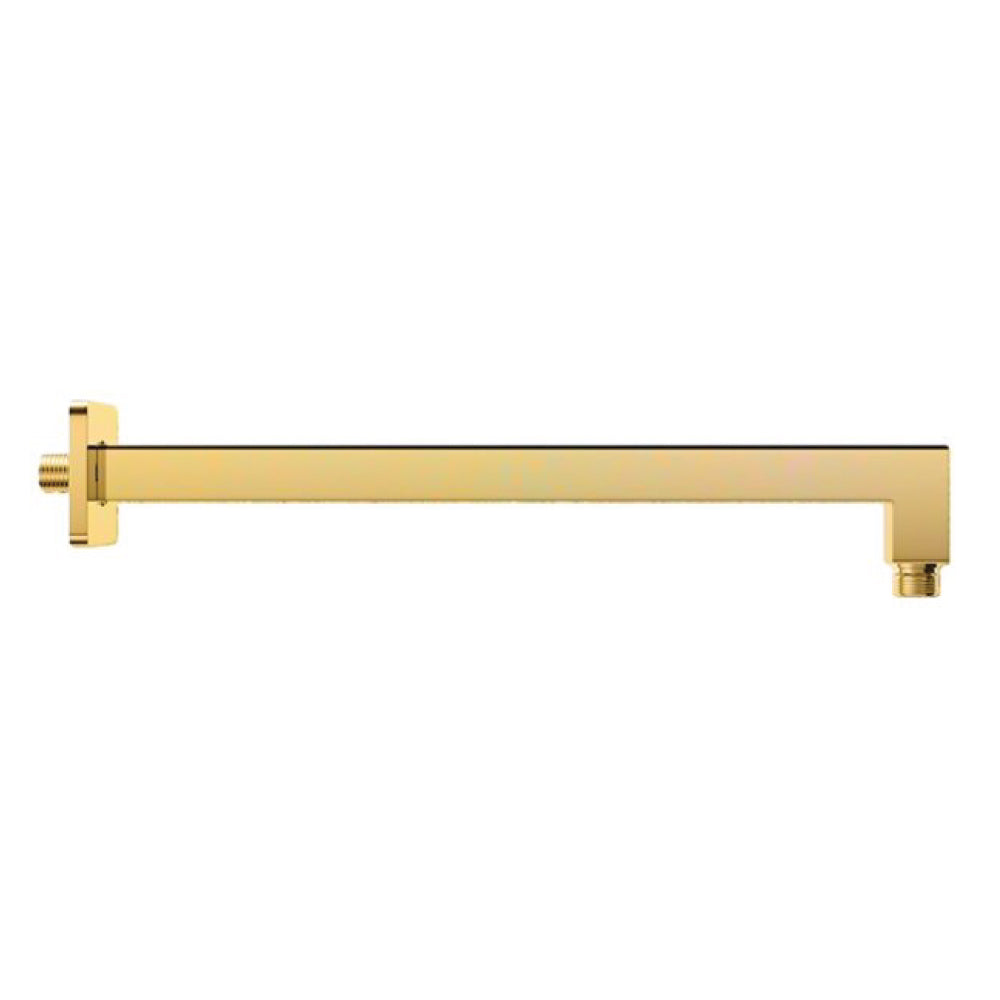 Aflo Brushed Gold Shower Arm 400mm Square