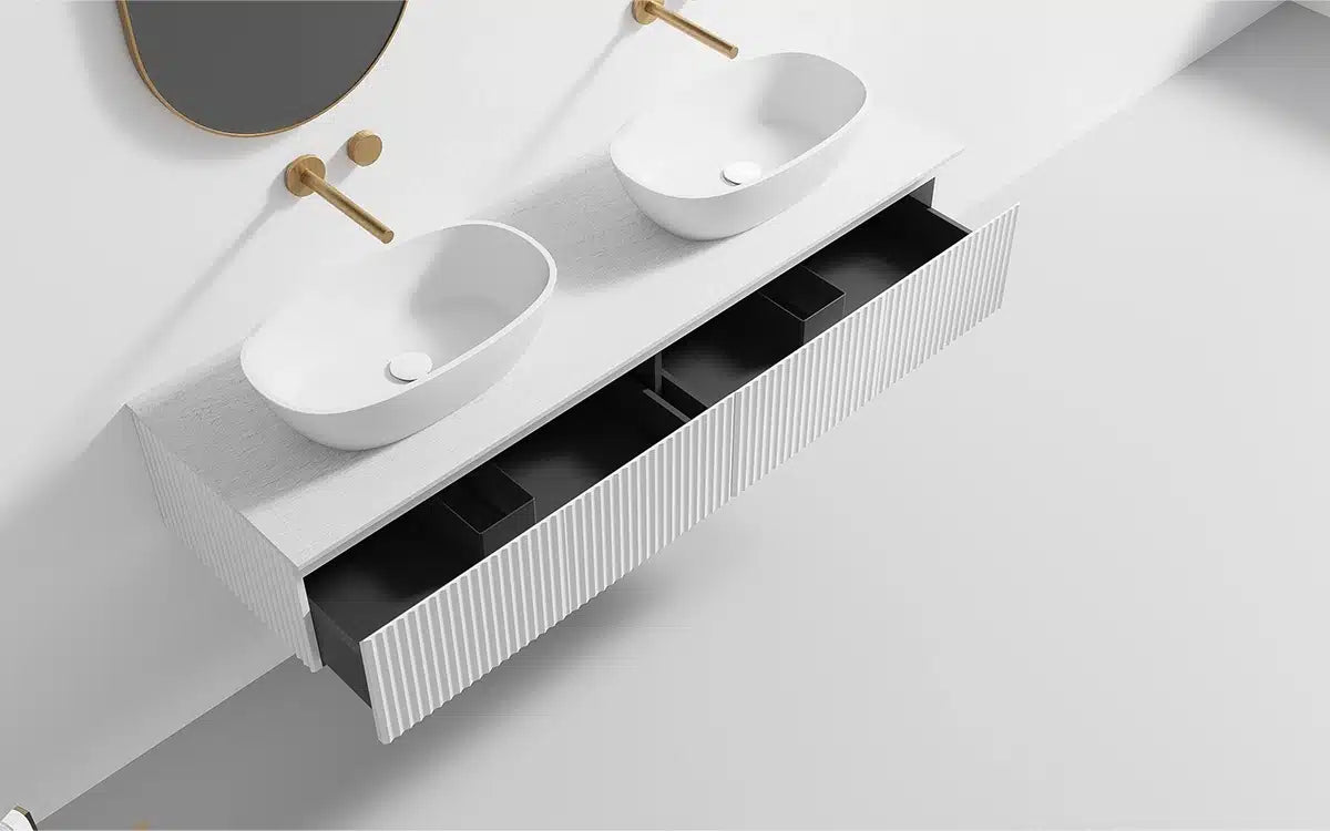 Mosaico Vero Fabulous White Large Vanity Matt 1600x320x503mm