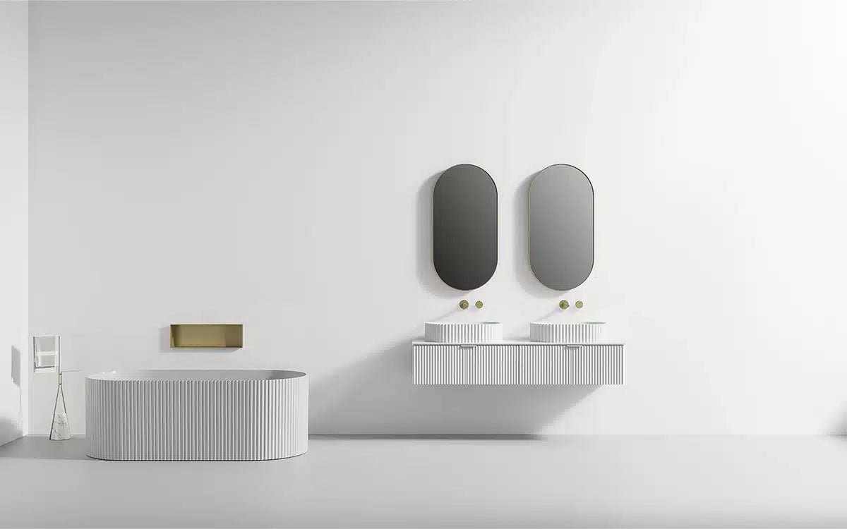 Mosaico Vero Fabulous White Large Vanity Matt 1600x320x503mm