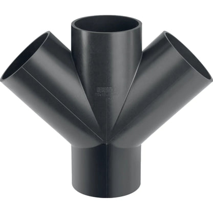 GEBERIT HDPE Y-BRANCH FITTING DOUBLE 110mm 135deg 367.235.16.1