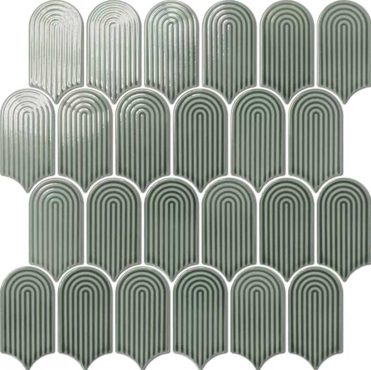 Mosaic CW Fan Green Glossy