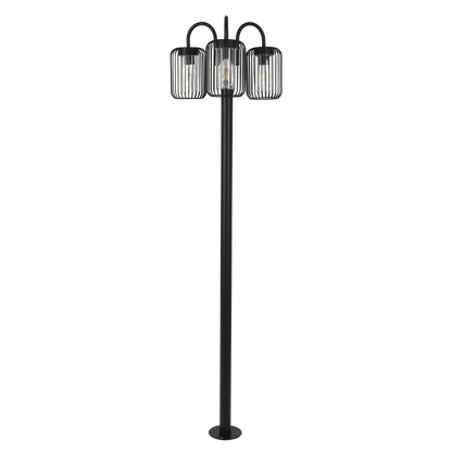 Koda Black 3 Light Outdoor Pole