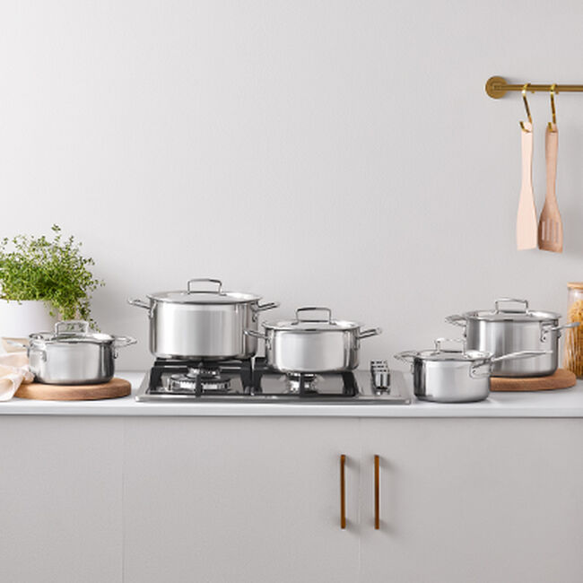 Le Creuset 3-ply Stainless Steel 5-piece Cookware Set