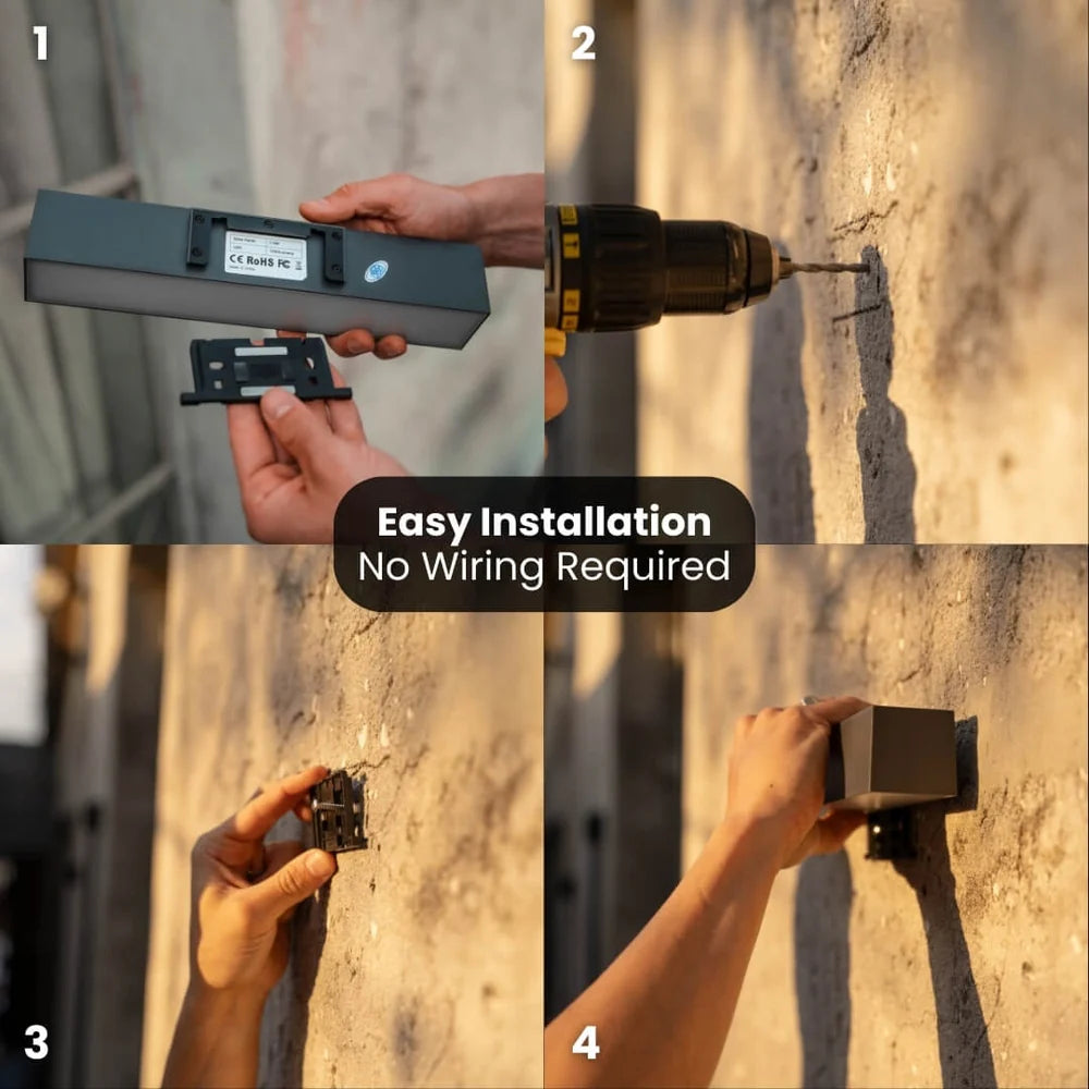 Litehouse Solar Wall Light with Motion Sensor - Charcoal