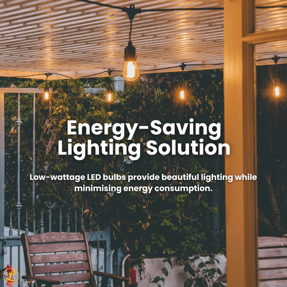 Litehouse 10 Metre Black Solar String Light