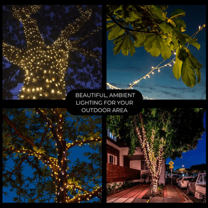Litehouse Black String Solar Fairy Lights - 10m