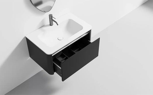 Mosaico Vero Midnight Black Vanity 800x420x500mm