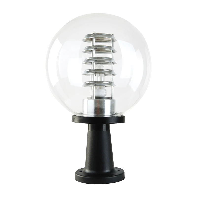 Madras Black Outdoor Pedestal with Clear Plastic Cover