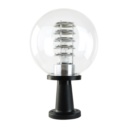 Madras Black Outdoor Pedestal with Clear Plastic Cover