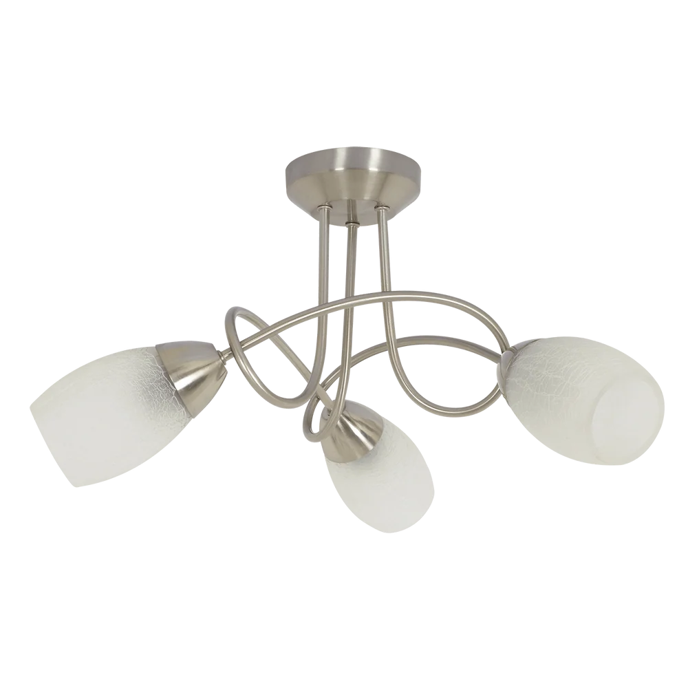 Mitis Satin Nickel 3 Light Ceiling Light