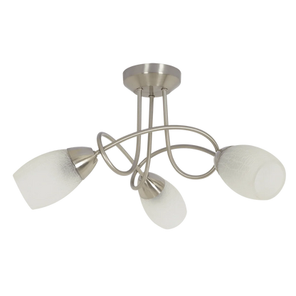 Mitis Satin Nickel 3 Light Ceiling Light