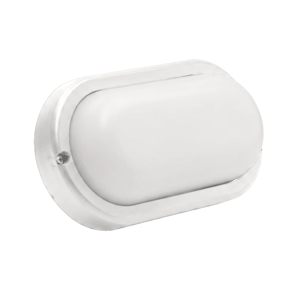 Oval White 12W Daylight Outdoor LED Bulkhead